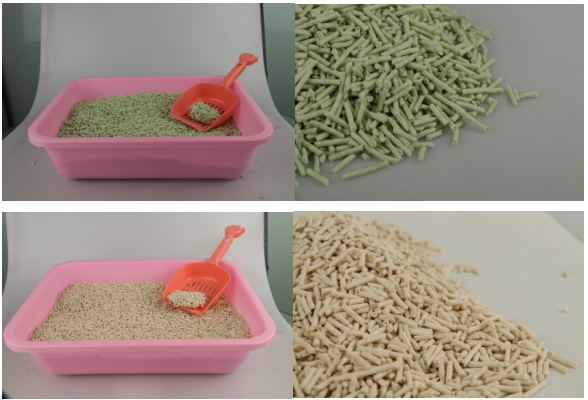 clumping flushable pea-based  tofu cat litter 